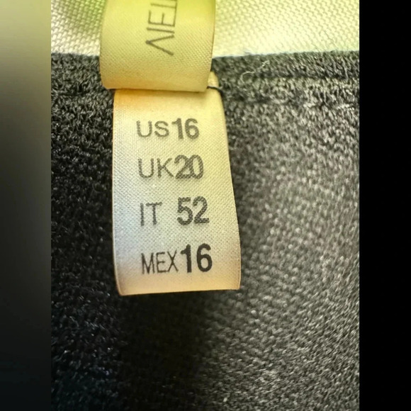 TAHARI Dress Black Short Sleeve Plus Size Midi Size 16 - Picture 9 of 11